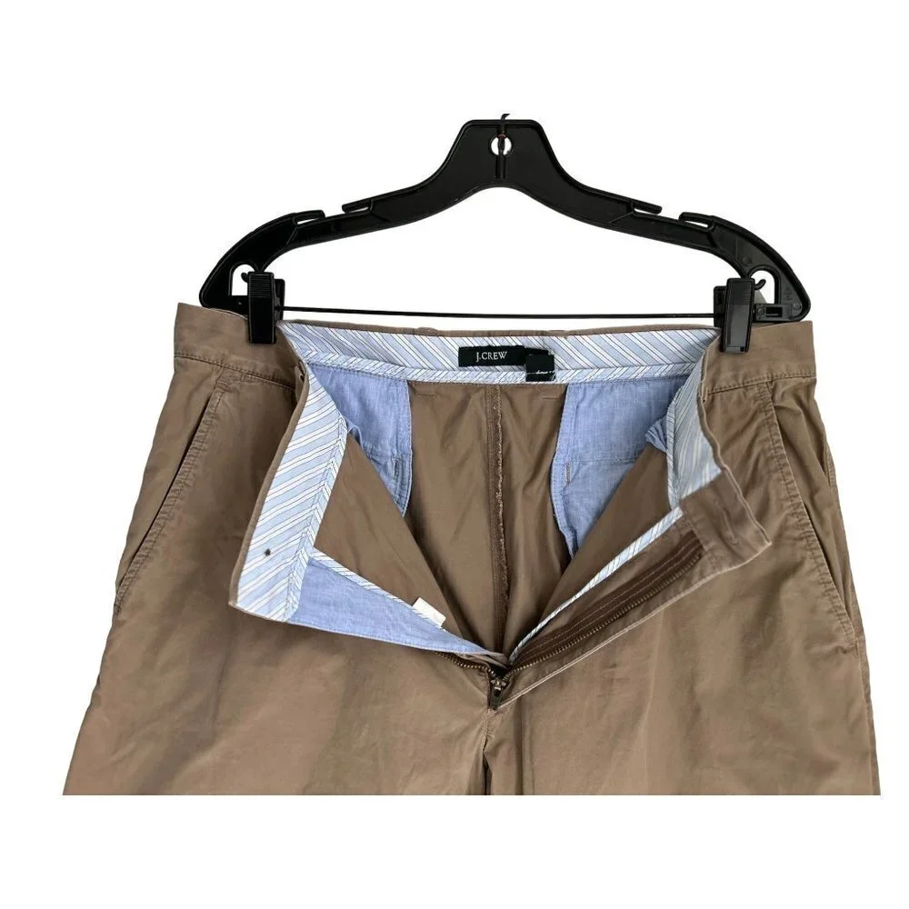 Men's 36/32 J.Crew Cotton Casual Pants Cotton Chino Khaki Rich Beige Tan Color